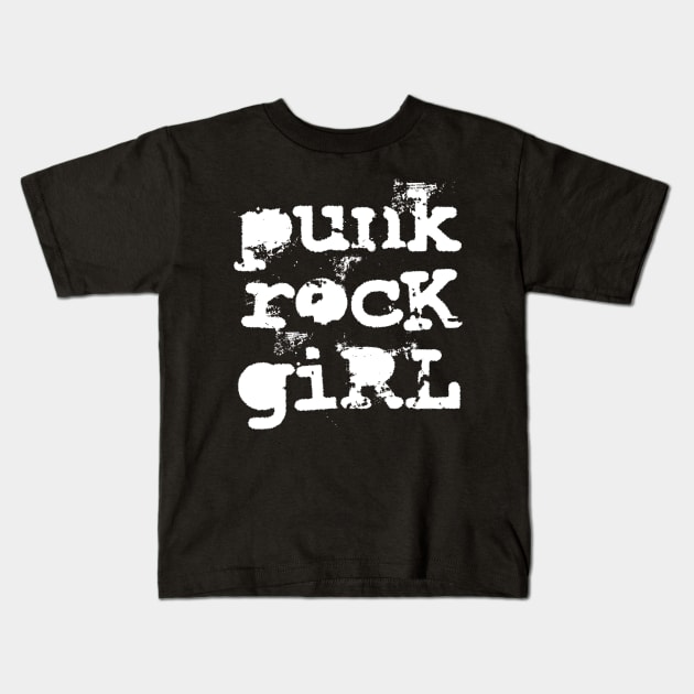 Punk Rock Girl Kids T-Shirt by Oolong
